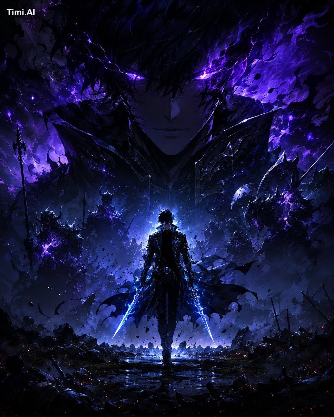Create an ultra cinematic SOLO LEVELING-inspired promotional