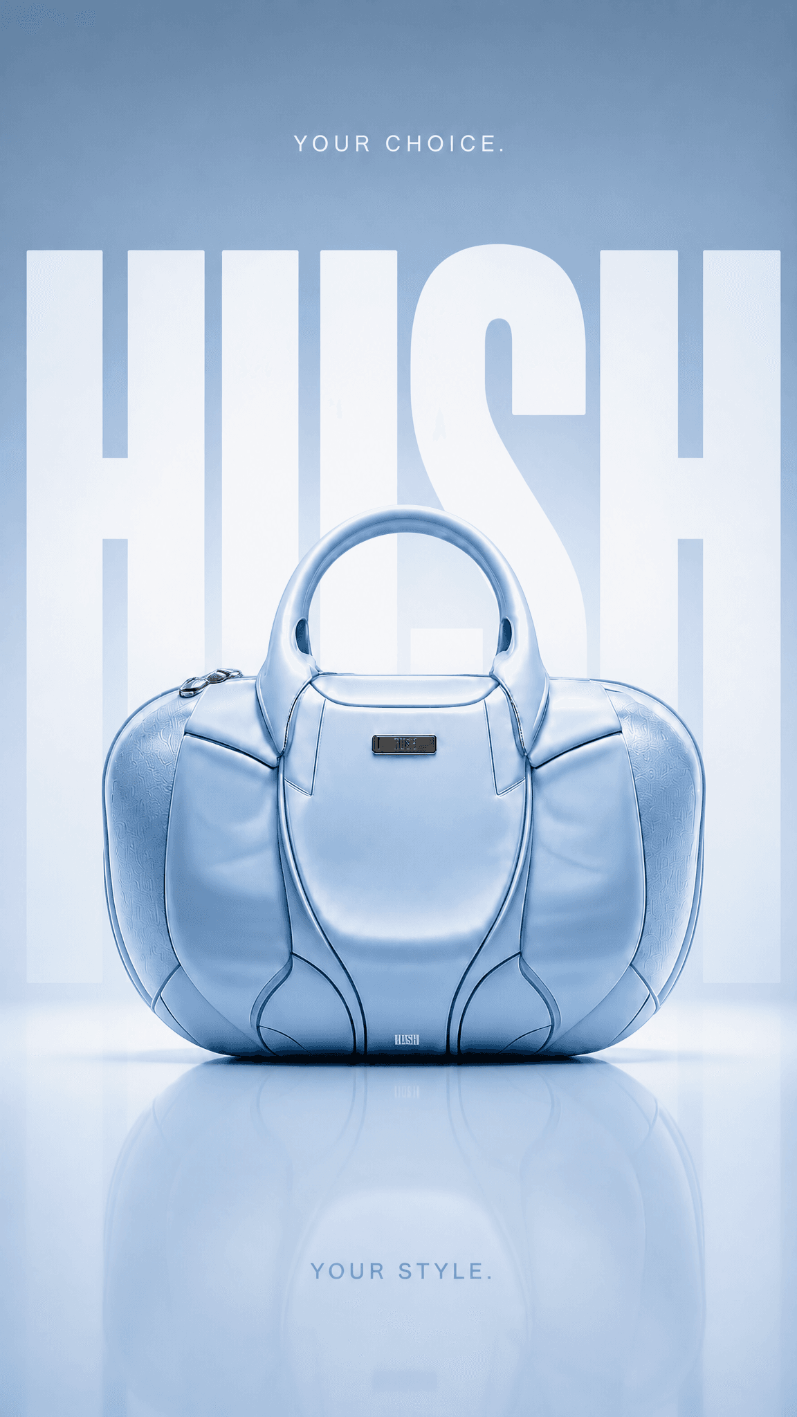 Ultra-luxury fashion advertising poster, vertical 9:16 compo
