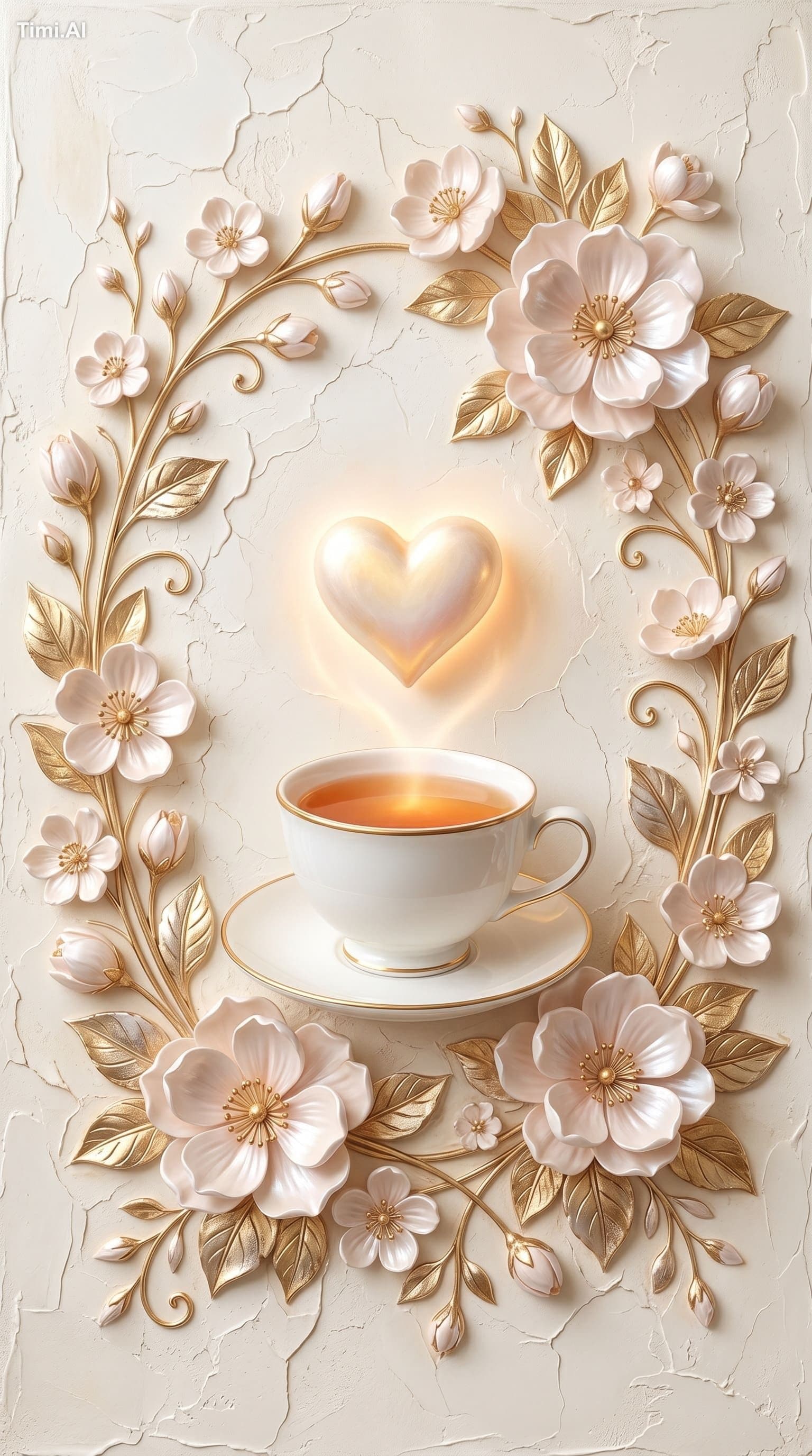 ornate romantic still life wall art, vertical composition, a