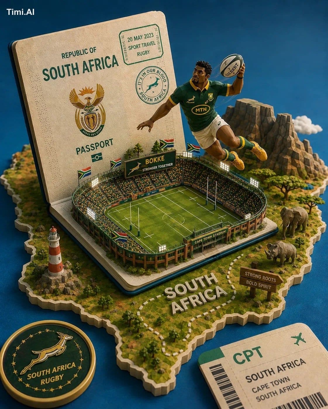 Create a highly detailed stylized 3D miniature diorama in a