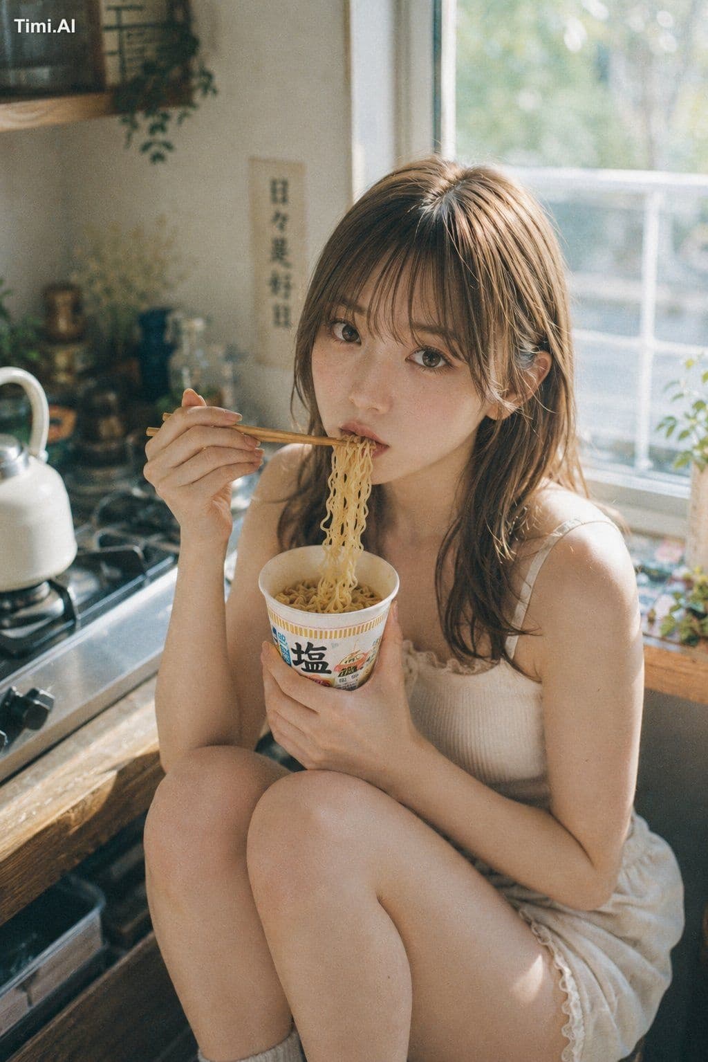 伸びる麺まで、夏の昼下がりの一部みたい🍜📷🌿
#AIart #AI写真 #フィルム写真
【GPT Image2