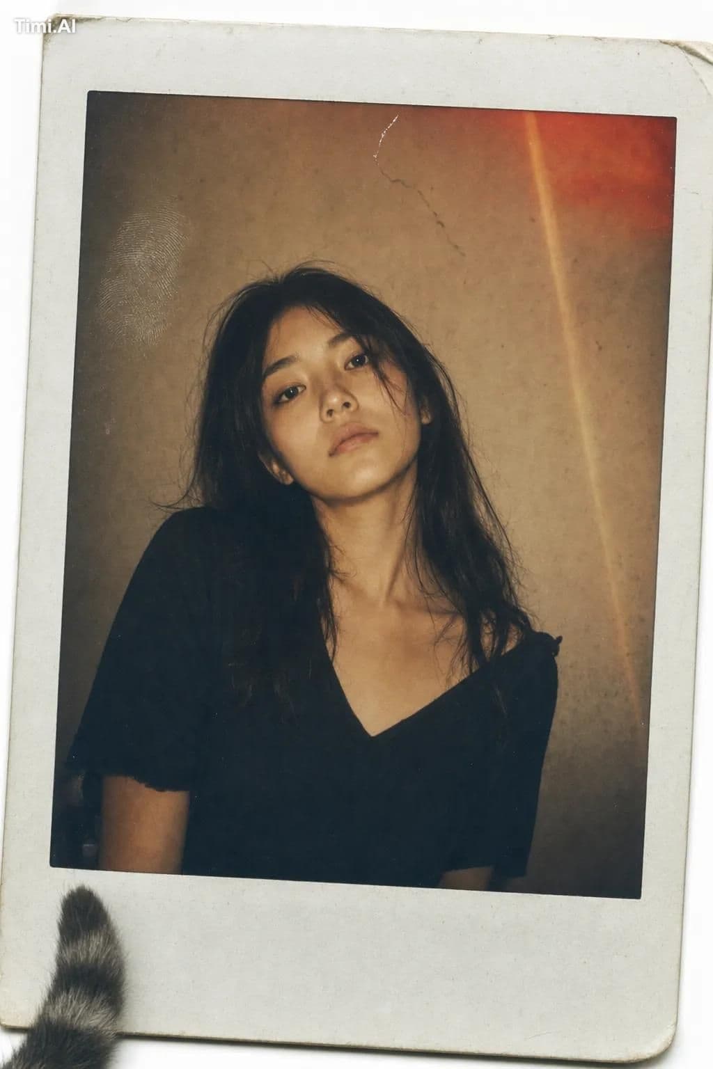 A vintage Polaroid instant photograph with a classic thick w