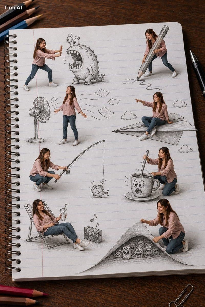 Ultra-realistic miniature 3D photo manipulation on a white s