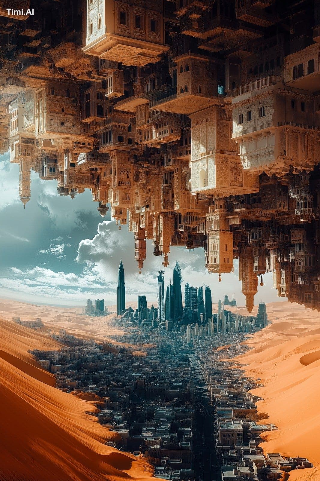 A mind-bending, cinematic poster in the style of Inception,