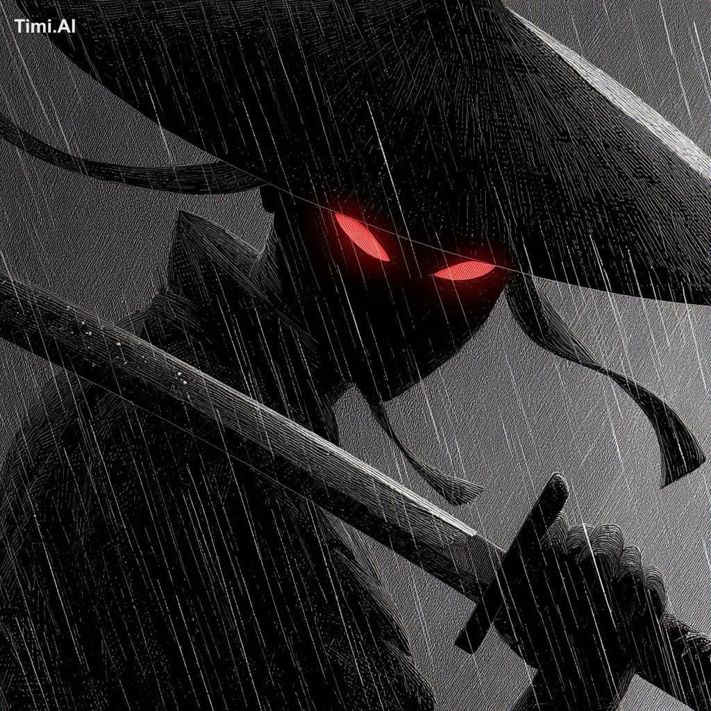 A cinematic 2D graphic novel style animation of an African A