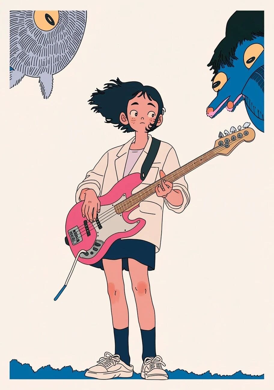 band girl --chaos 25 --ar 7:10 --niji 7
