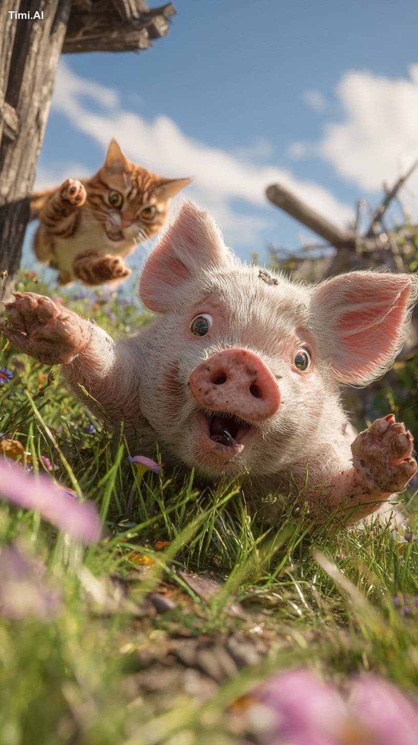 A highly realistic, ultra-detailed 4k image,A humorous scene
