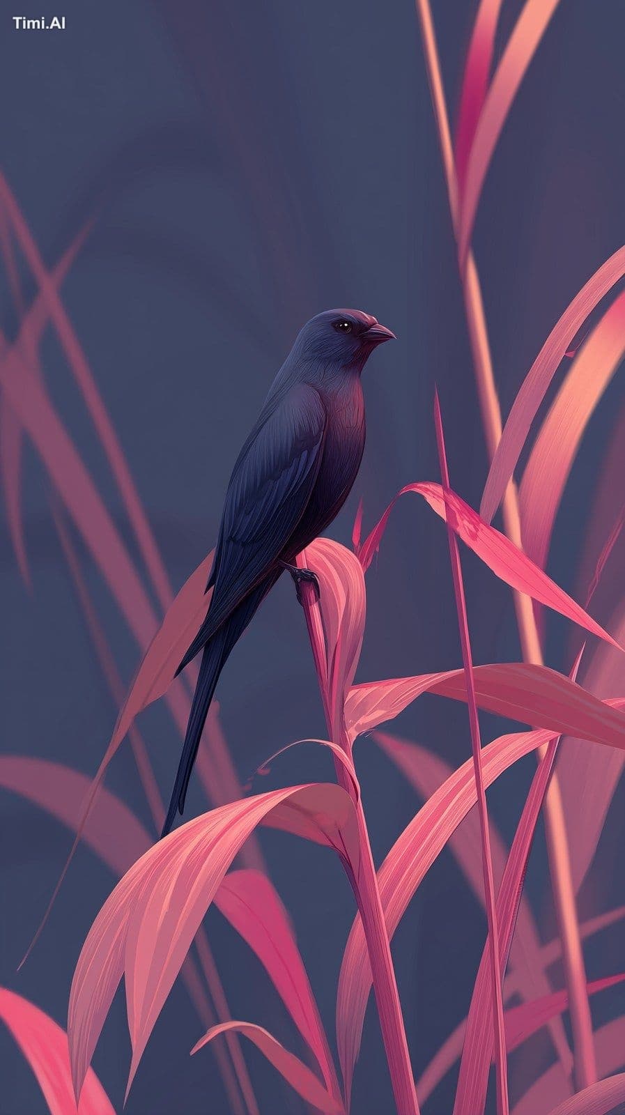 A beautifully stylized digital illustration featuring a smal