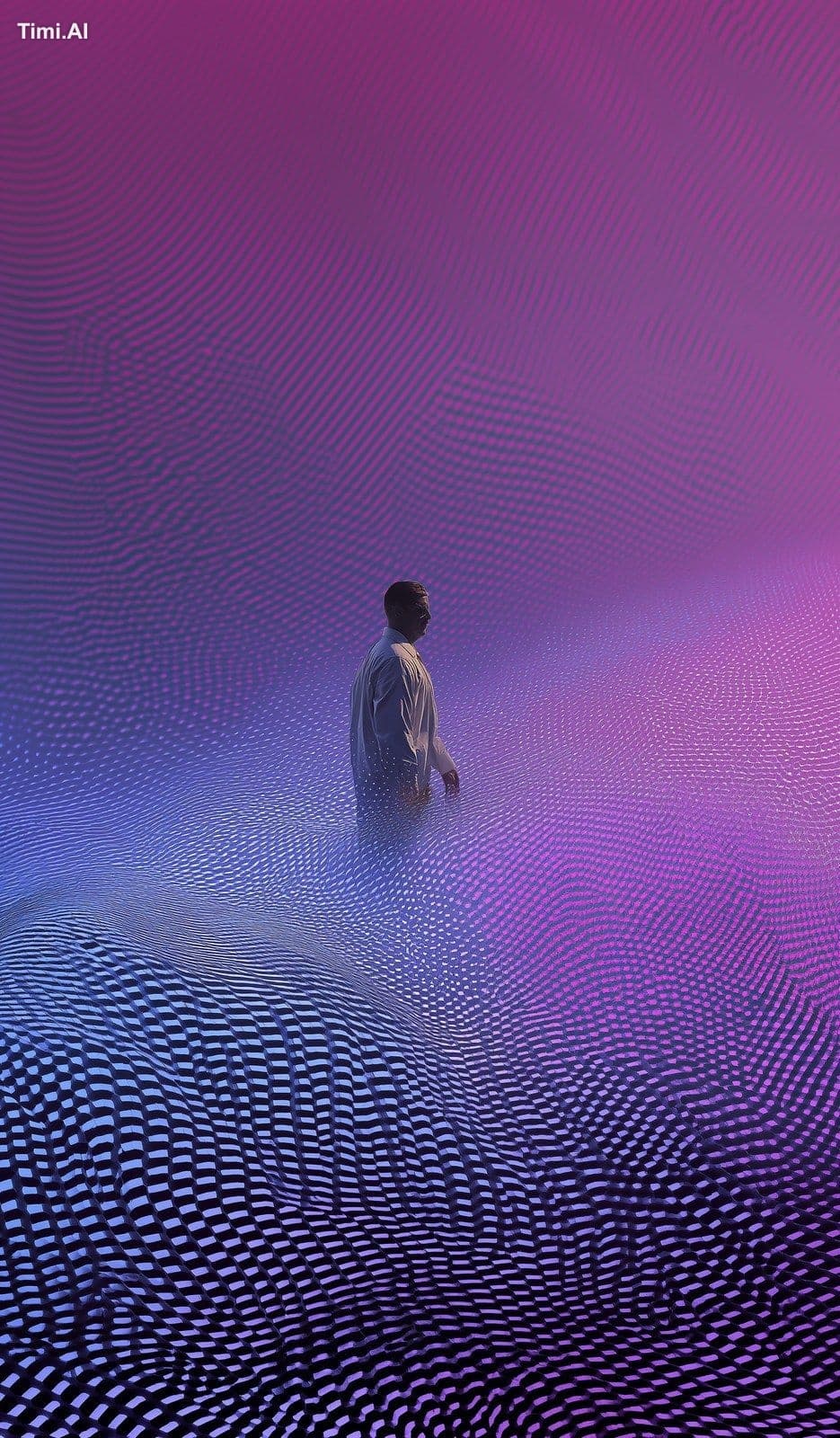 a digital art illustration of an abstract pattern with pink