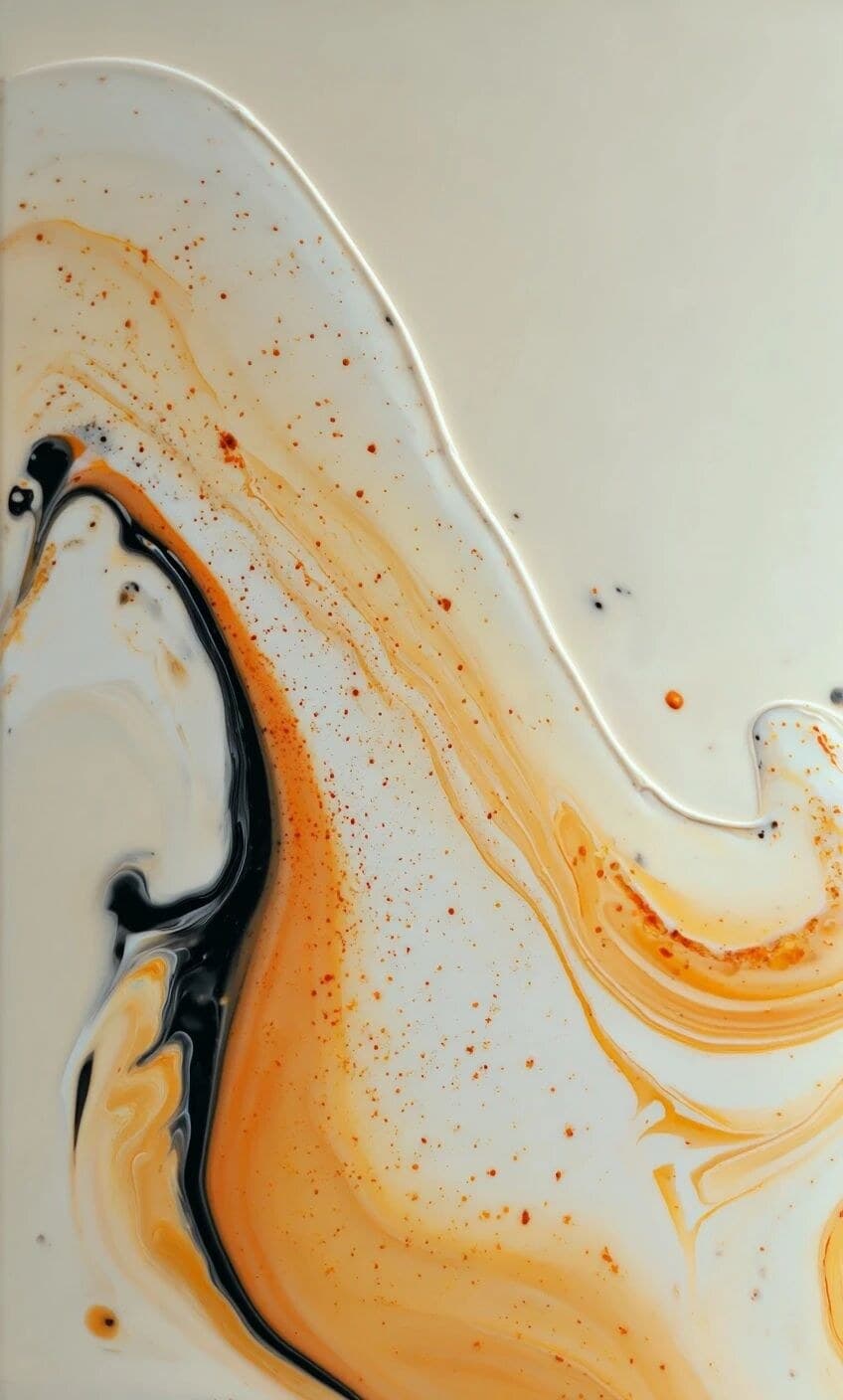 een zeer gedetaillieerde fluid artwork met kleuren voornamel