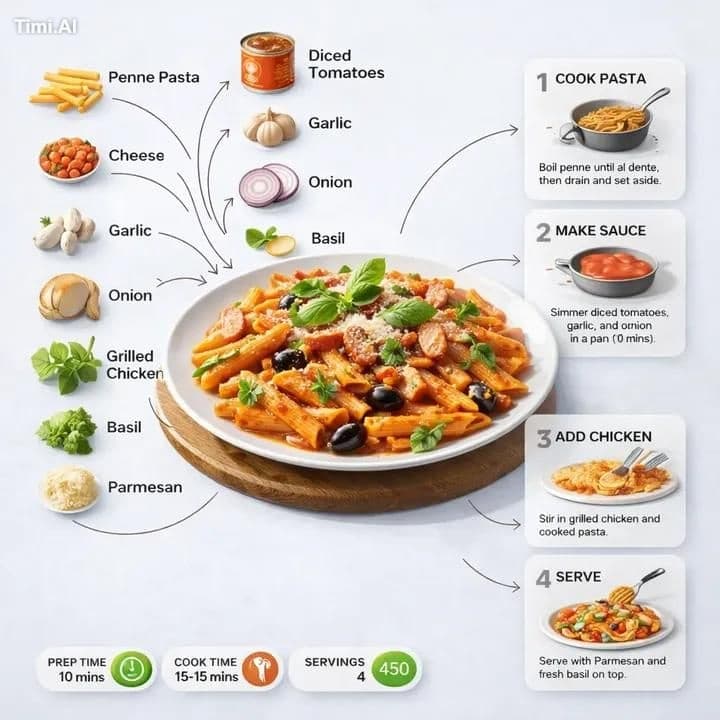 - Modern cinematic recipe infographic video featuring creamy