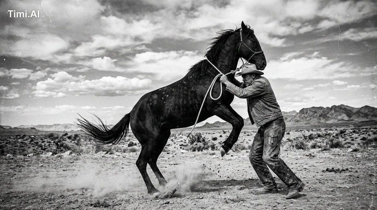 A powerful black and white documentary style photograph of a