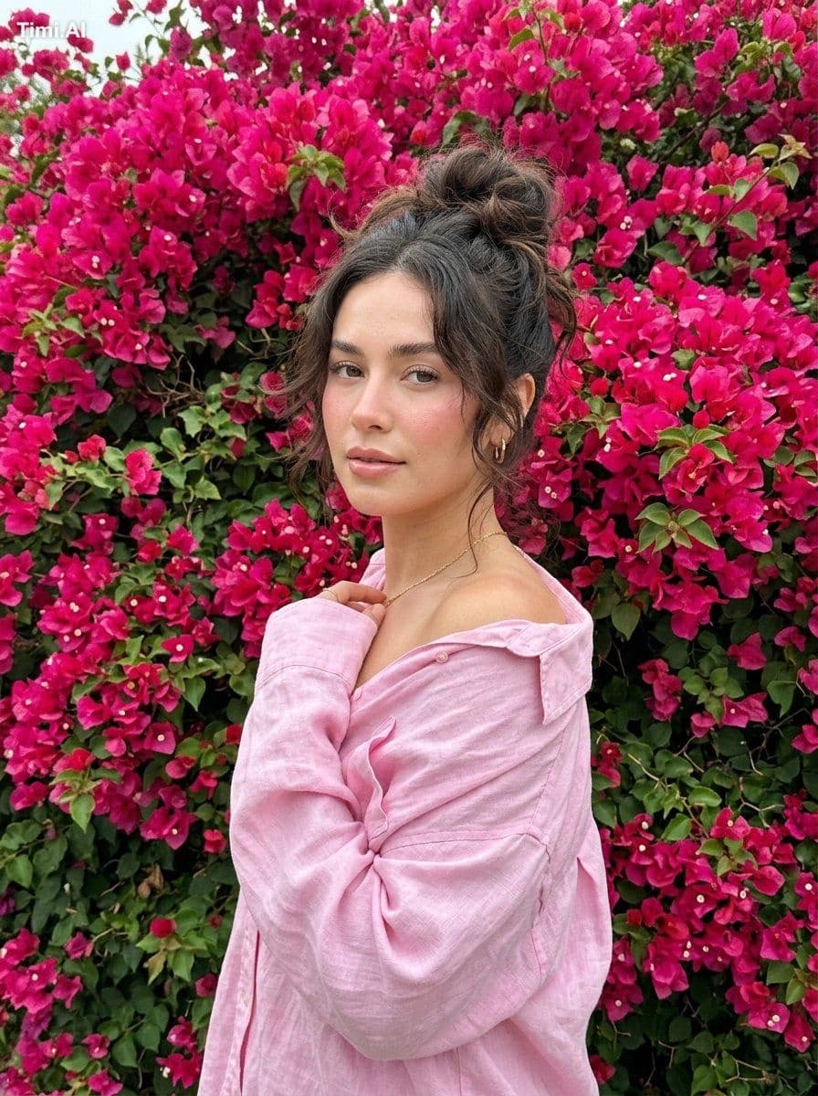 Vertical phone photo of a young woman standing in front of a