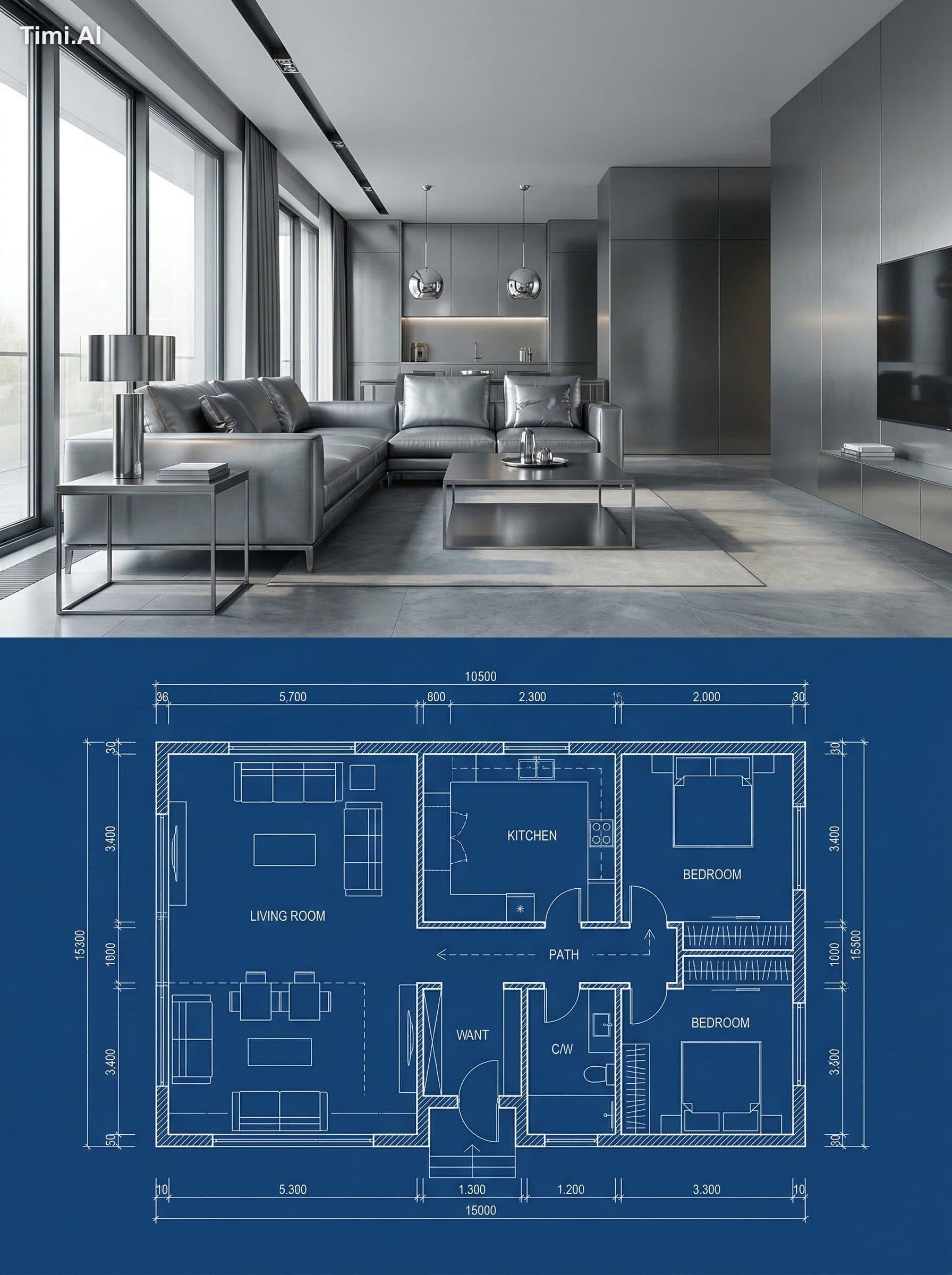 {
"Objective": "Create a modern architectural comparison p
