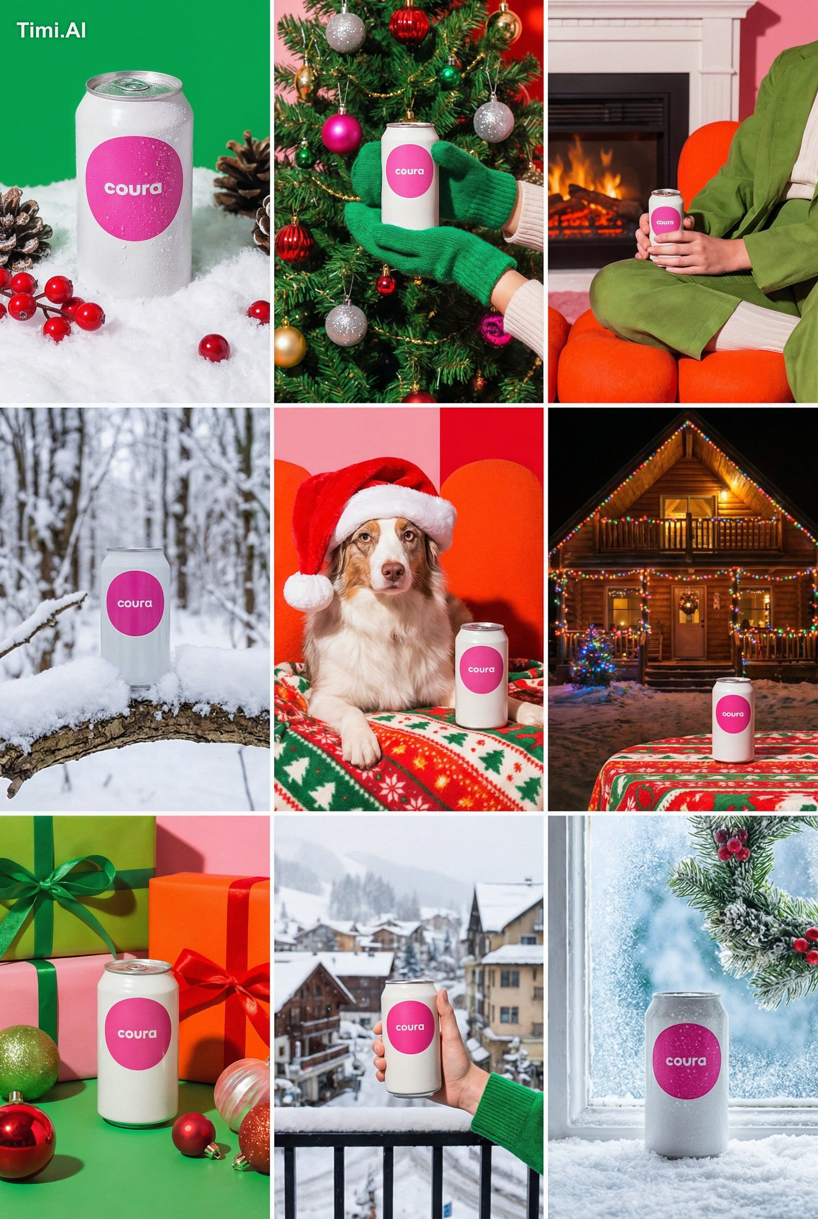 Create a 9-image Instagram feed for this product in the same