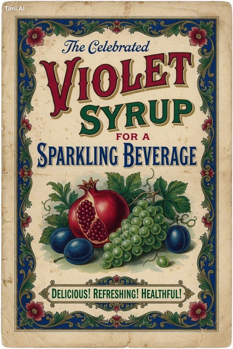 Authentic chromolithography advertising poster for vintage s