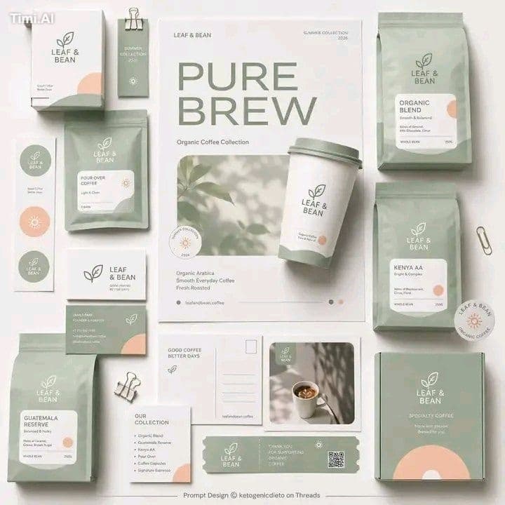 Create a premium flat-lay, top-down branding and packaging m