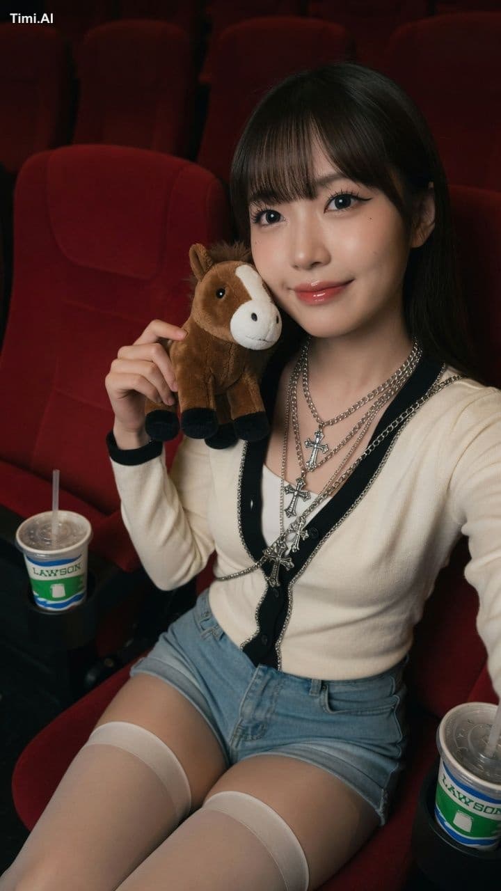 A beautiful young East Asian woman in her early 20s, fair sm