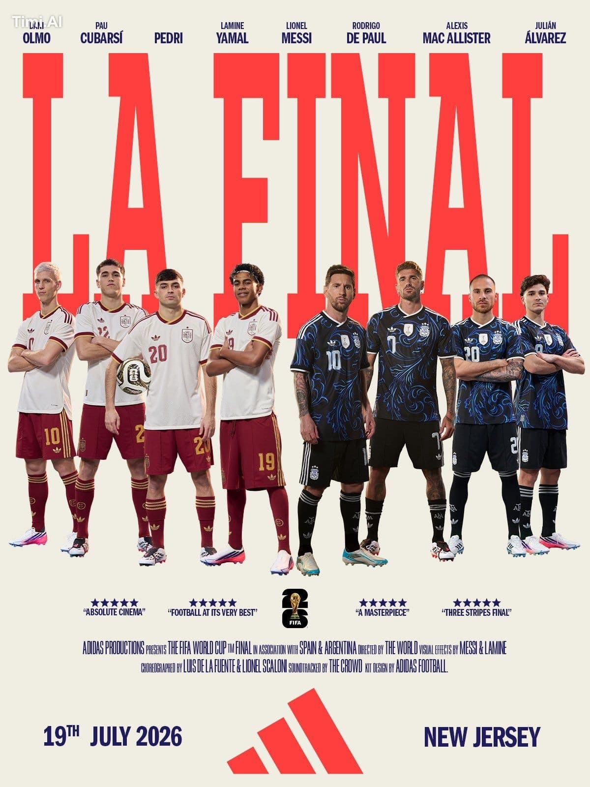 adidas dropped a movie poster featuring players from both Sp