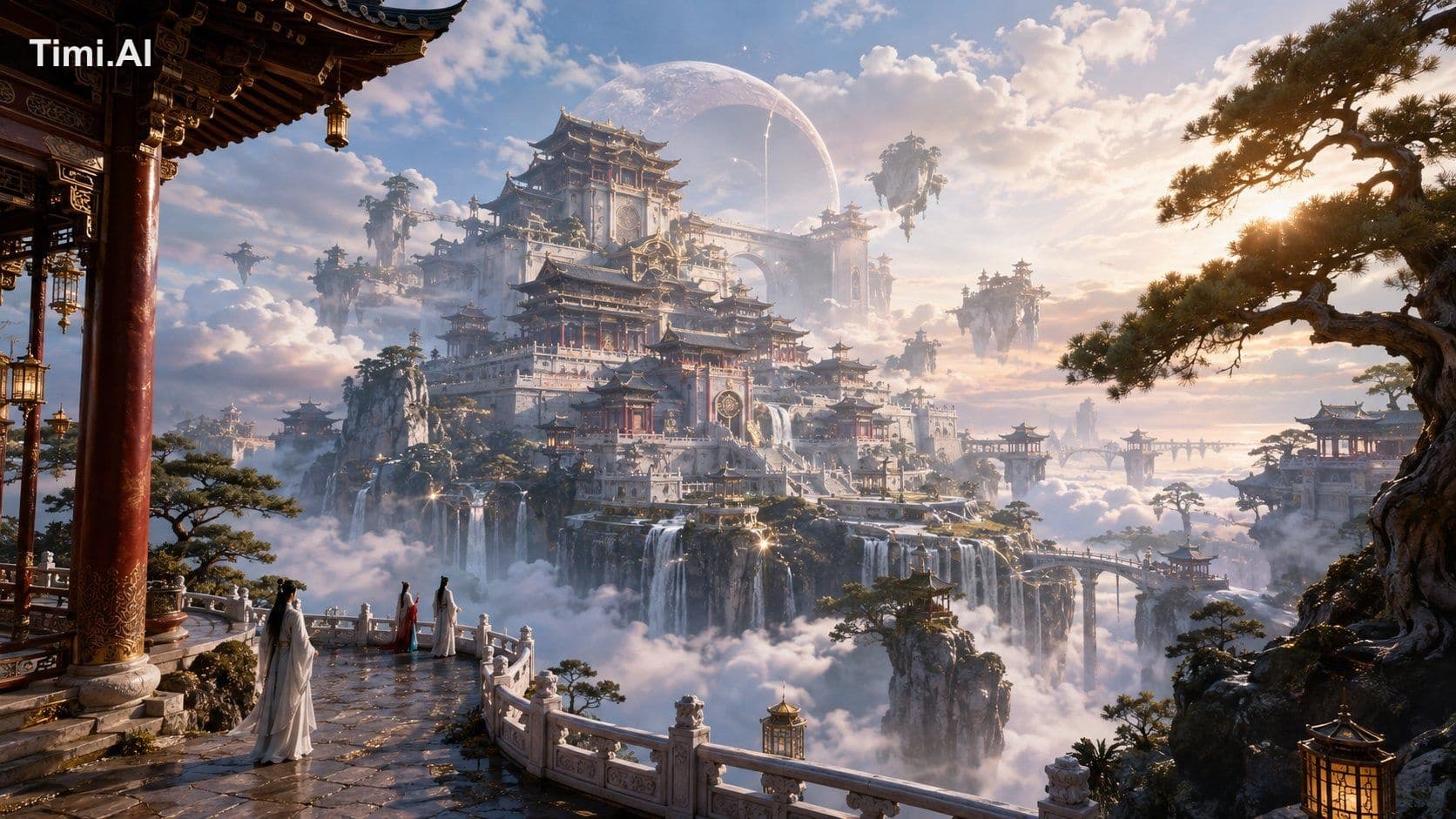 【东方云海仙境|通用提示词】
一幅恢宏、空灵、极具电影感的东方神话仙境。
场景为【场景名称】,核心主体是一座【核心建