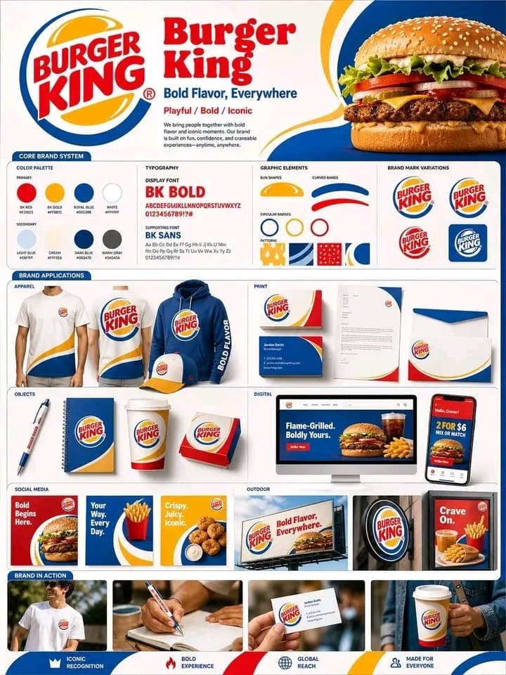 Ultra-premium fast-food brand identity presentation board, p