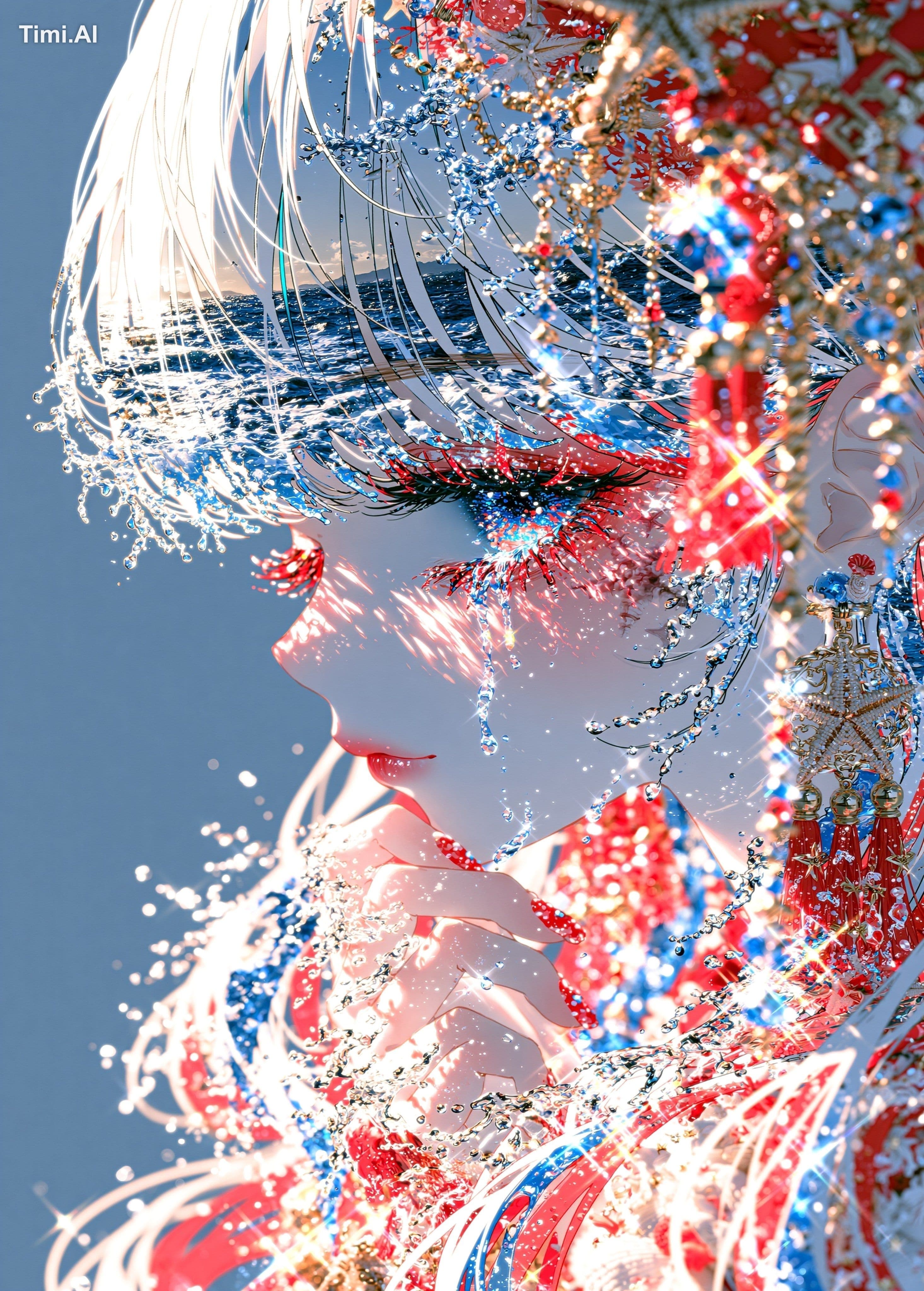 @saN3537Go The sparkling jewels and bright sunlight create s