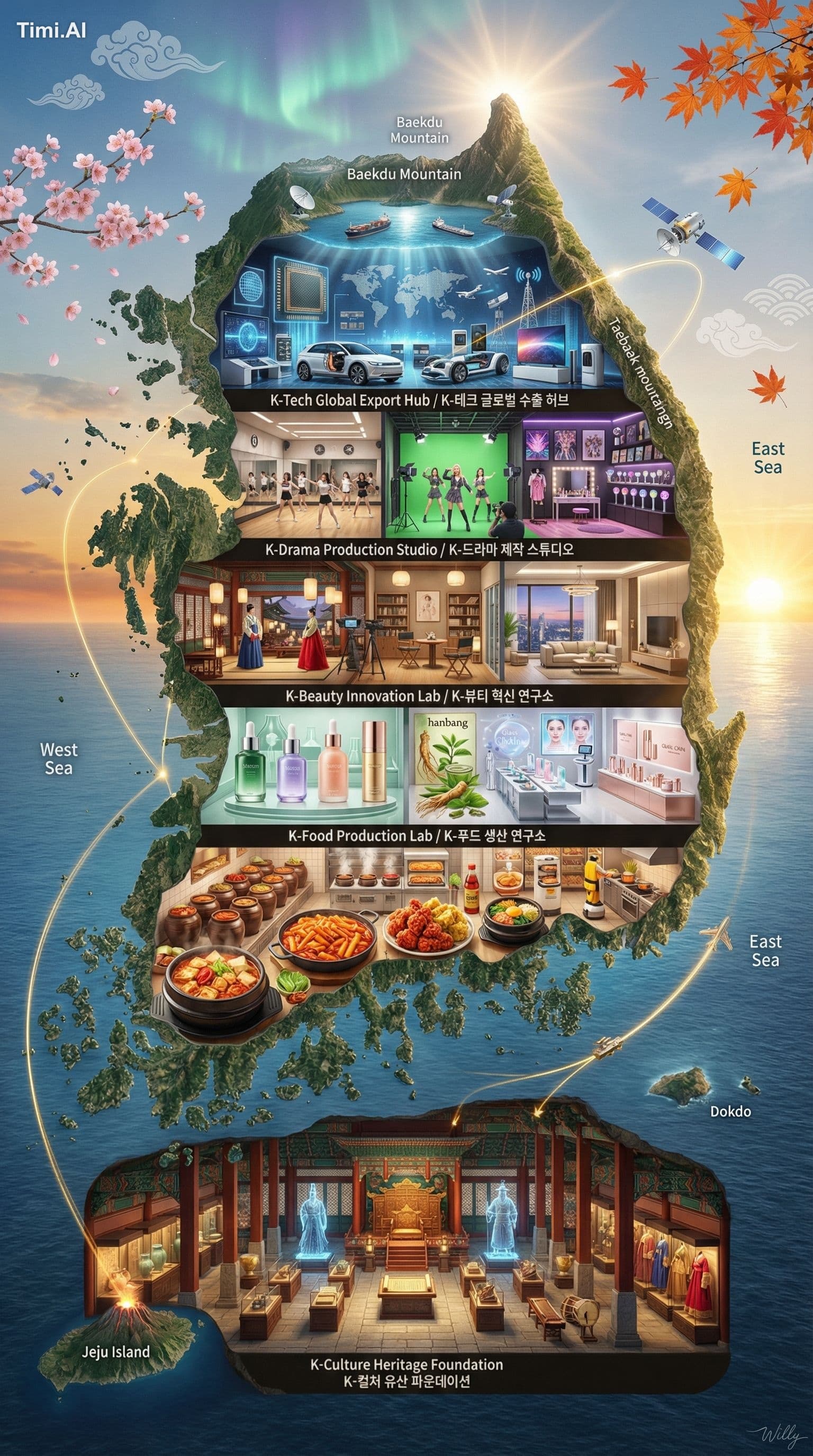 {
"concept": "The Korean Peninsula Hallyu Foundry: A Comple
