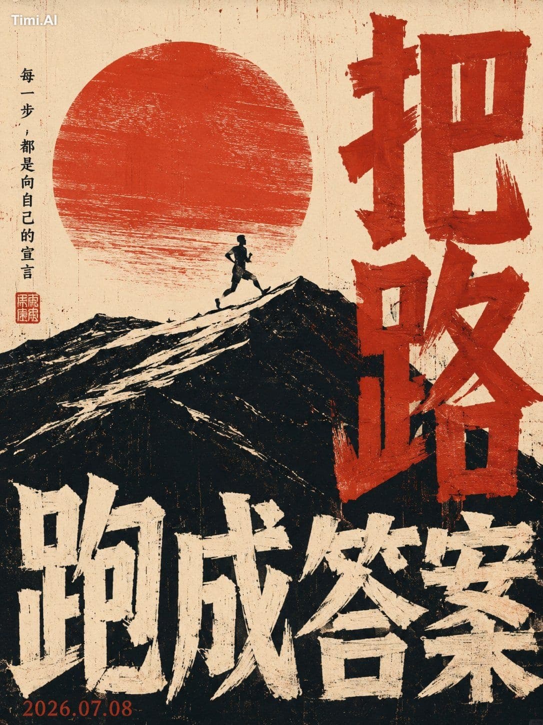 生成一张竖版 3:4 中文行动主题概念海报,单张完整成品海报,不要九宫格,不要拼图合集。
画面主题为「【主题名称】」。