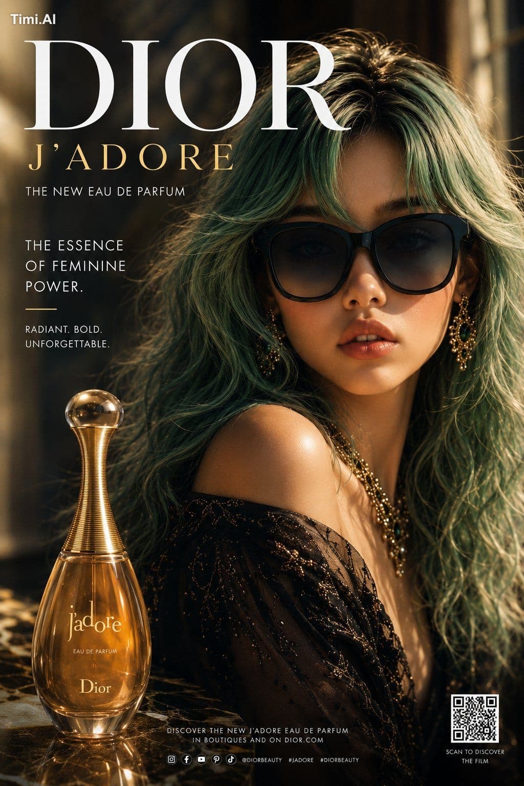 Style the subject as an elite fashion icon with cinematic el