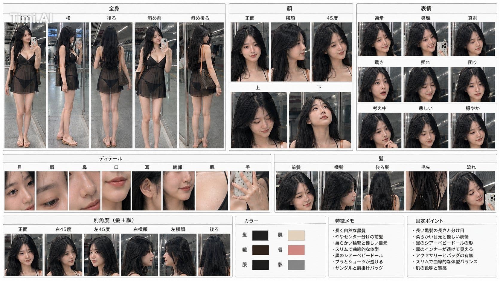 请严格以上传参考图中的人物作为唯一且绝对的人物身份基准,制作一张用于今后反复生成同一人物的“人物取扱説明書 / 人物锁定