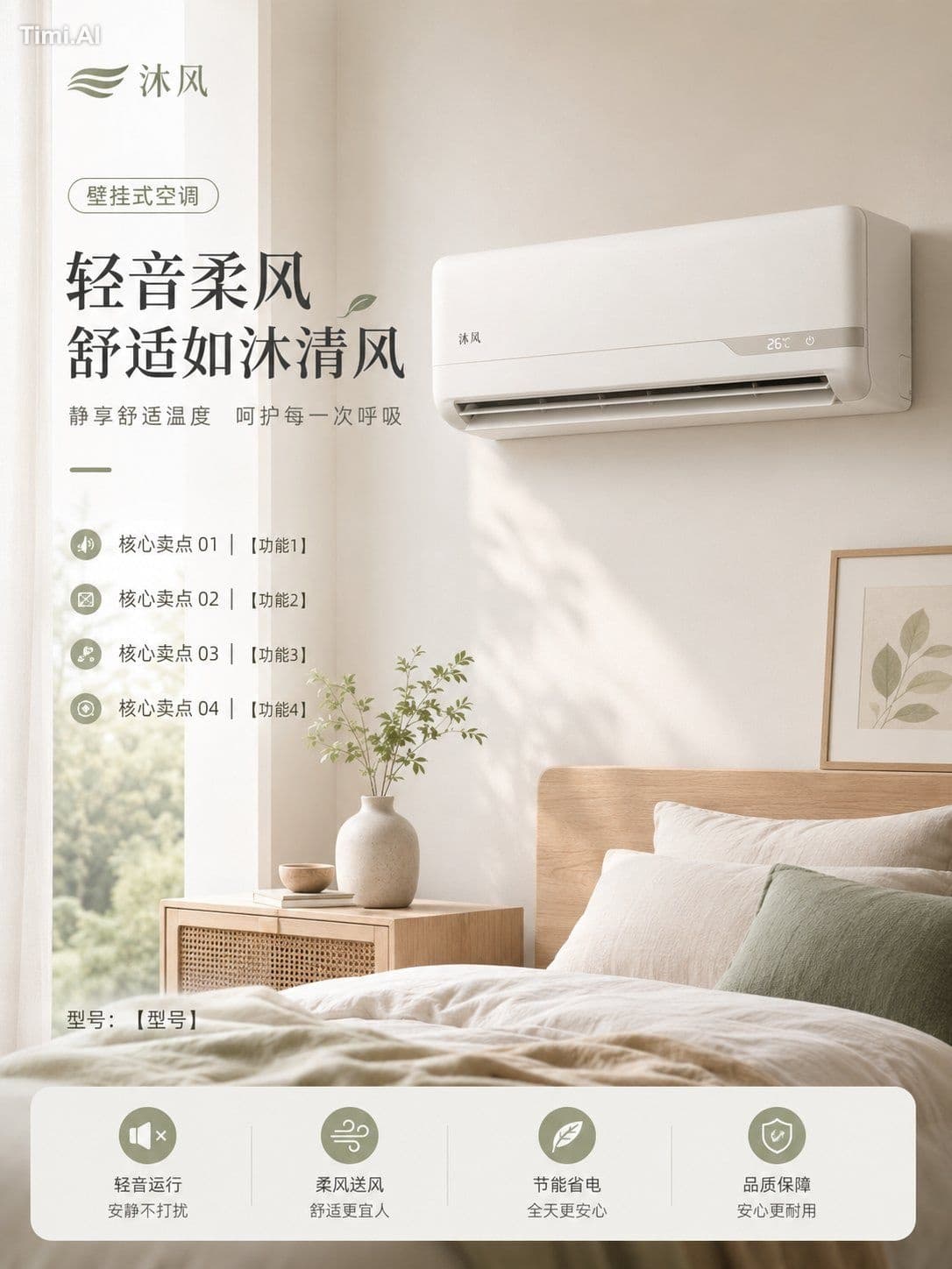 为【品牌名】的【产品名】设计一套 **4张独立输出的竖版电商详情页图片**。
产品类型:【产品类型】
产品型号:【型
