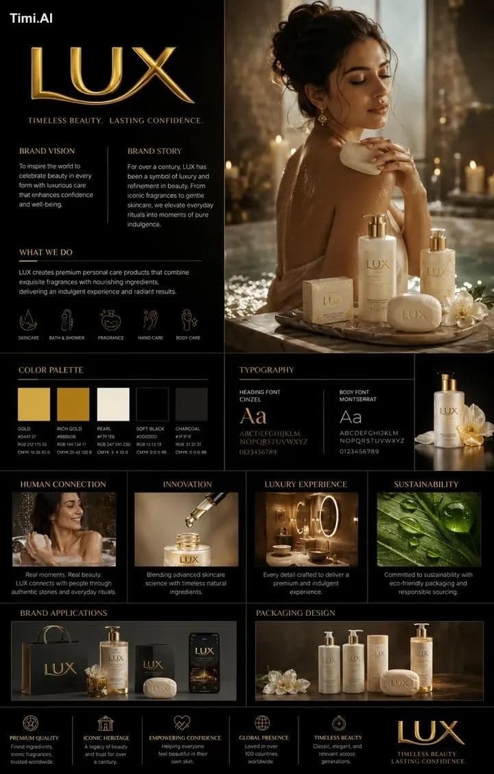 Create a premium brand guidelines infographic poster for [BR